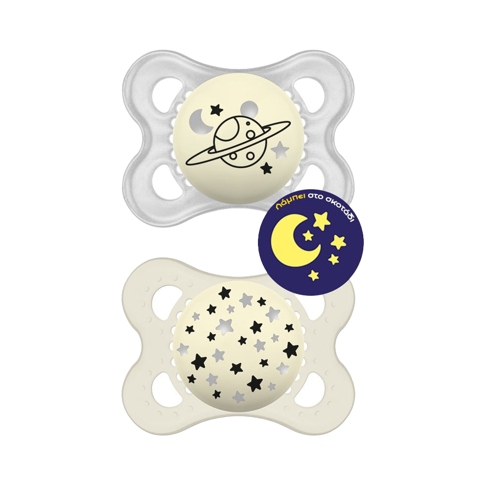 MAM - ORIGINAL NIGHT Πιπίλα Σιλικόνης 2-6m (unisex) - 2τεμ. 110SU